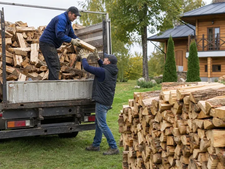 Разгрузка дров в подвал или цоколь в Одинцове